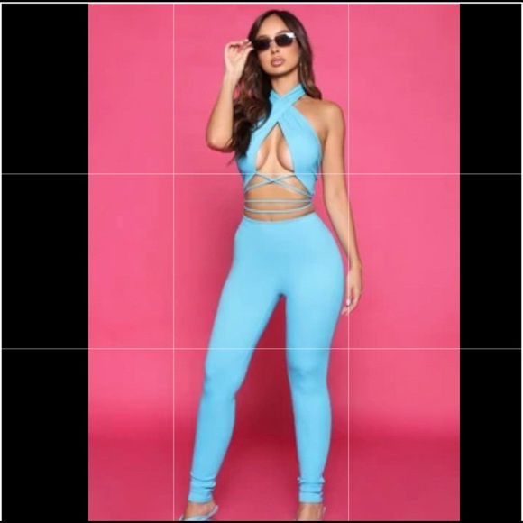 Blue jumpsuit - Picture 2 of 2